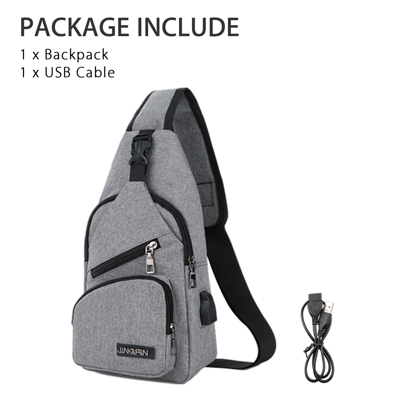 Sling Backpack Chest Shoudler Crossbody Sport Bag Multipurpose 