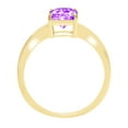 thumbnail image 2 of 1.75 ct Radiant Cut Natural Amethyst Solitaire 18K Yellow Gold Womens Engagement Ring, 2 of 6