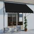 thumbnail image 4 of Black Adjustable Retractable Awning, 78-118in Height for Patio Window, 4 of 15