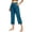 Dark Blue, variant on Women's Cotton Linen Pants Petite Summer Lightweight High Waist Straight Leg Breathable Relaxed Fit Daily Casual Trousers