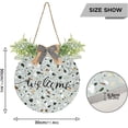 thumbnail image 3 of Terrazzo Dark Pattern Welcome Sign Farmhouse Front Porch Door Hanging Welcome Wreath for Holiday Wall Home 12 X 12 in Home Decor, 3 of 7