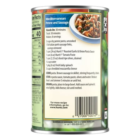 Hunt's Roasted Garlic And Onion Pasta Sauce