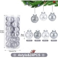 thumbnail image 2 of LINLIN Christmas Hanging Ball, 24Pcs 6CM Christmas Tree Decorations Baubles Decorative Hanging Baubles Set for Holiday Xmas Tree Decorations Party Decoration Pendant, 2 of 6