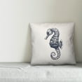 thumbnail image 2 of Creative Products Navy Sketched Seahorse 18x18 Spun Poly Pillow, 2 of 2