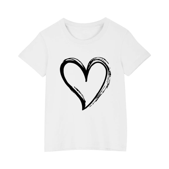 DISKEBUISS Tops for Girls - Cute Fashion Print Casual Short Sleeve Soft Cotton Blouse Everyday Play & Outing Wear