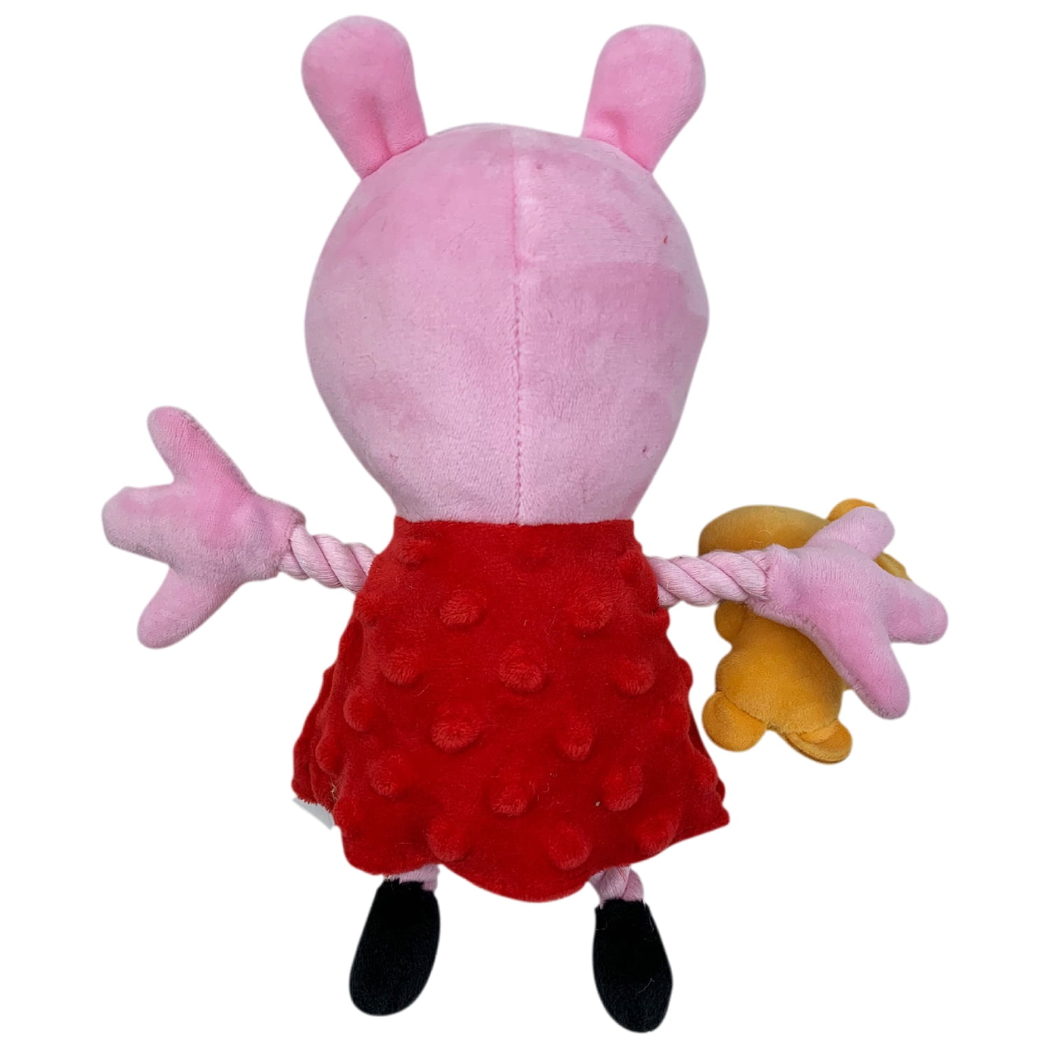 Hasbro Peppa Pig Squeak Plush Dog Toy, Red/Pink, 9 inch