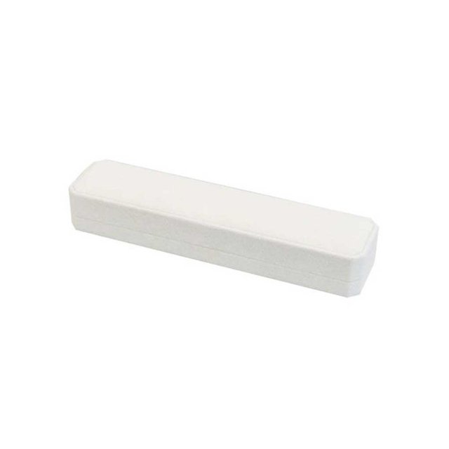 Qarigey Caja de regalo de joyería, collar Rectangular de terciopelo, caja de almacenamiento de cadena de mano, organizador de embalaje de joyería para Ropa, zapatos y accesorios Miscelánea Blanco Qarigey AP016243-09