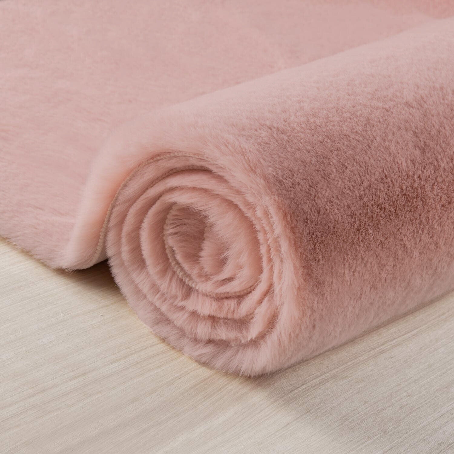Home Must Haves Dusty Rose 2x3 Feet Faux Rabbit Fur Fuzzy Soft Fluffy Plush Cozy Shaggy Area Rug