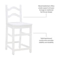 thumbnail image 3 of Linon Saco Wood Commercial Grade Set of Two Counter Stools in White, 3 of 16