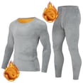 thumbnail image 7 of FRSASU Long Johns for Men thermal Underwear Soft Fleece Lined Base Layer Set thermal Top Bottom Set for Outdoor Sports Skiing Hiking Travel Gray, 7 of 7