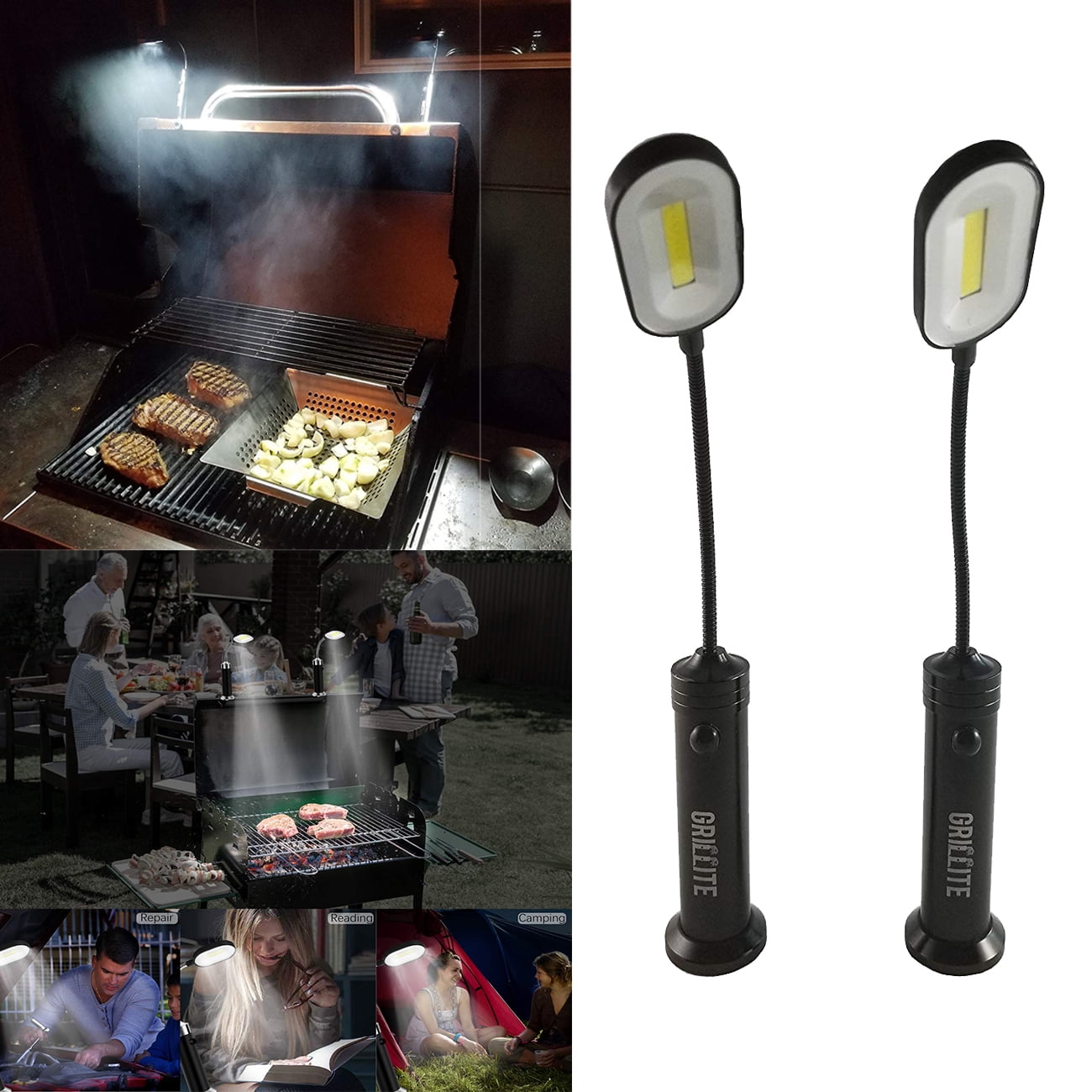 9 LED Lamp Bright Outdoor Grill Barbecue Light Camping Night BBQ Picnic Lights 