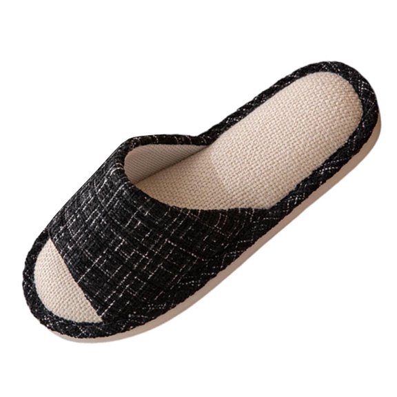 Busydd Soft Sole Women's Indoor Slippers Open Toe Slip on Shoes Casual Comfortable Home House Slippers 36