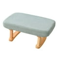 thumbnail image 1 of Reposapiés pequeño, otomano rectangular, taburete estable, reposapiés, sofá, taburete de té para habitación resistente, mesita de noche, oficina en Verde claro, 1 of 9