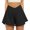 Black, variant on Fengqque Womens Tennis Shorts Crossover High Waisted Athletic Shorts Golf Skorts Flowy Running Workout Shorts Brown XL(XL)