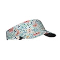 thumbnail image 2 of Yiaed Butterflies Print Sport Sun Visor Hats Adjustable Empty Top Baseball Cap Cotton Ball Caps for Women and Men, 2 of 5