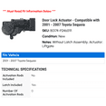 thumbnail image 2 of Door Lock Actuator - Compatible with 2001 - 2007 Toyota Sequoia 2002 2003 2004 2005 2006, 2 of 2