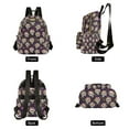 thumbnail image 4 of FORMRS Mini Backpack Purse for Women Travel Daypack Casual Shoulder Bag, Purple Flower Skull Pattern, 4 of 7