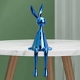 thumbnail image 3 of pitrice Sitting Rabbit Ornament Bunny Figurine for Bookshelf Living Room Bedroom Blue S, 3 of 9
