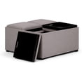 thumbnail image 3 of Coffee Table Ottoman with Storage - Wide Flip-Top Tray - Cloud Grey, 3 of 6