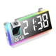 thumbnail image 4 of Reloj despertador digital perfecl Con proyección dos alarmas recargable brillo ajustable USB, 4 of 8