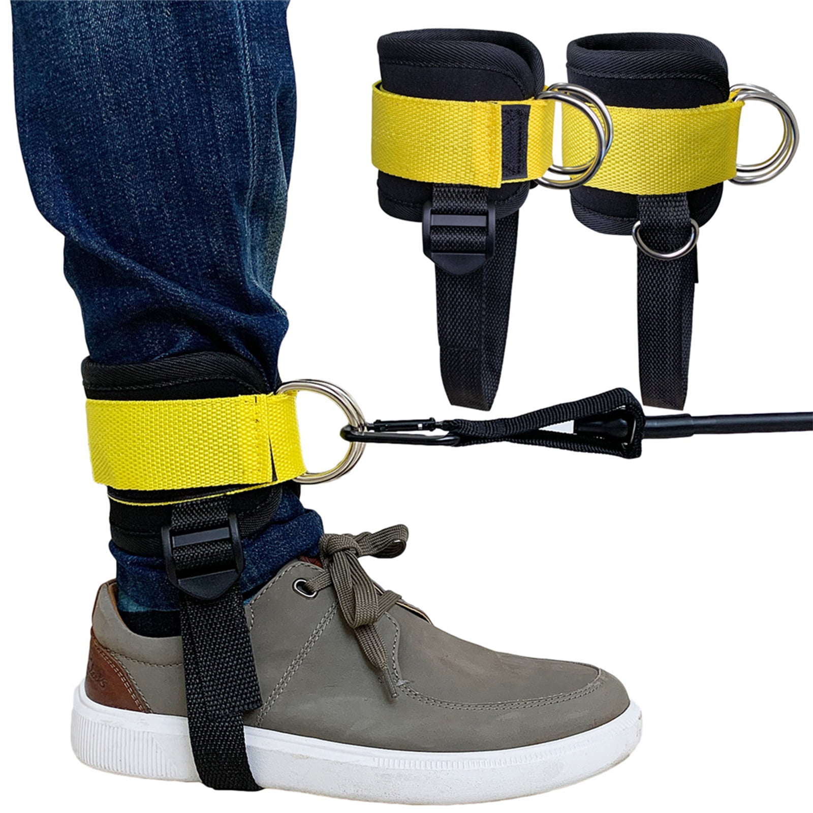 Hapeisy Ankle Straps (Pair) for Cable Machine Glute Kickbacks, Padded