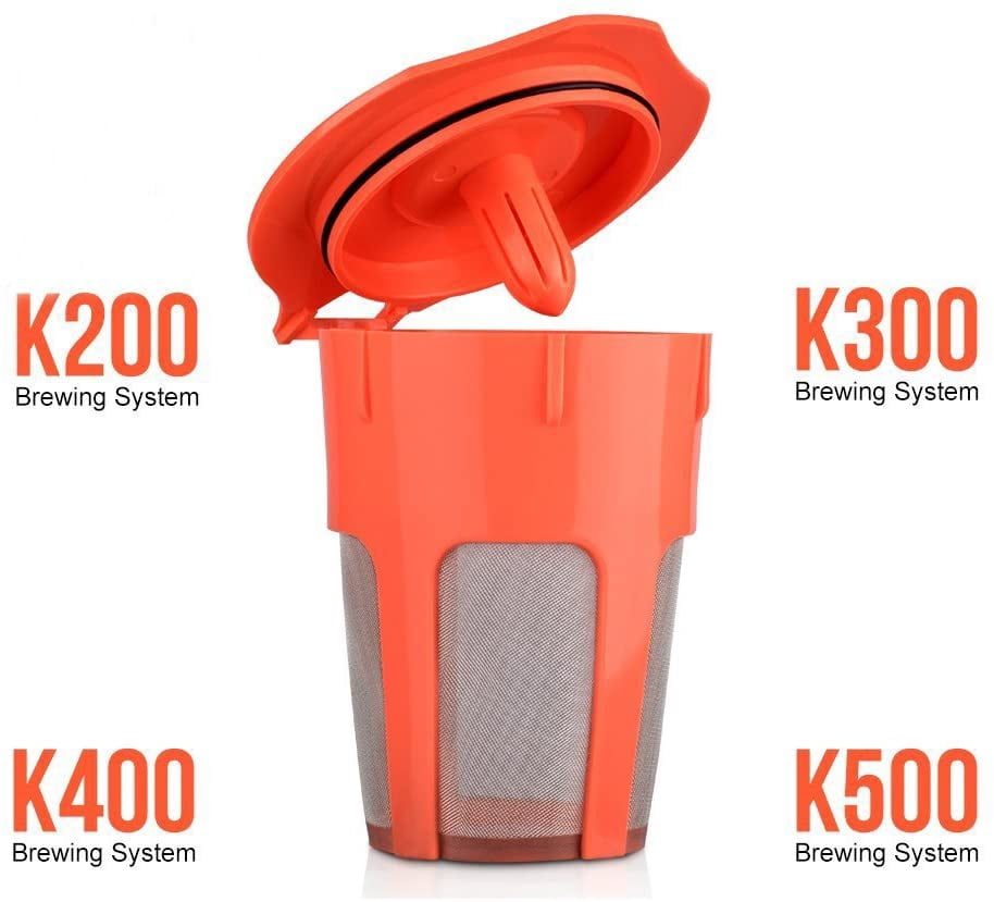 2 Refillable K Carafe Coffee Pods K-carafe Reusable Capsules 2.0 K-carafe Pods Coffee Filters Holder For Keurig K200, K250, K300, K350, K360, K400,