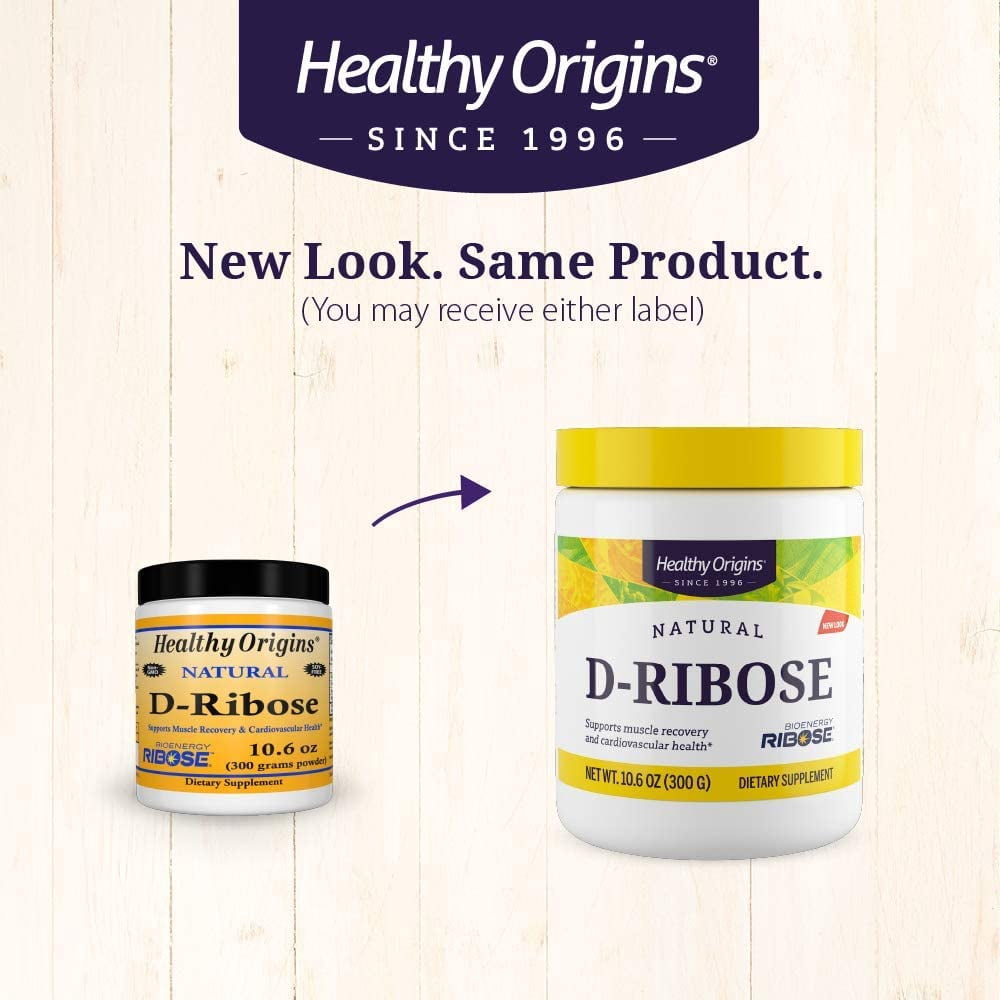 Healthy Origins Natural D-Ribose Powder, 60 Servings