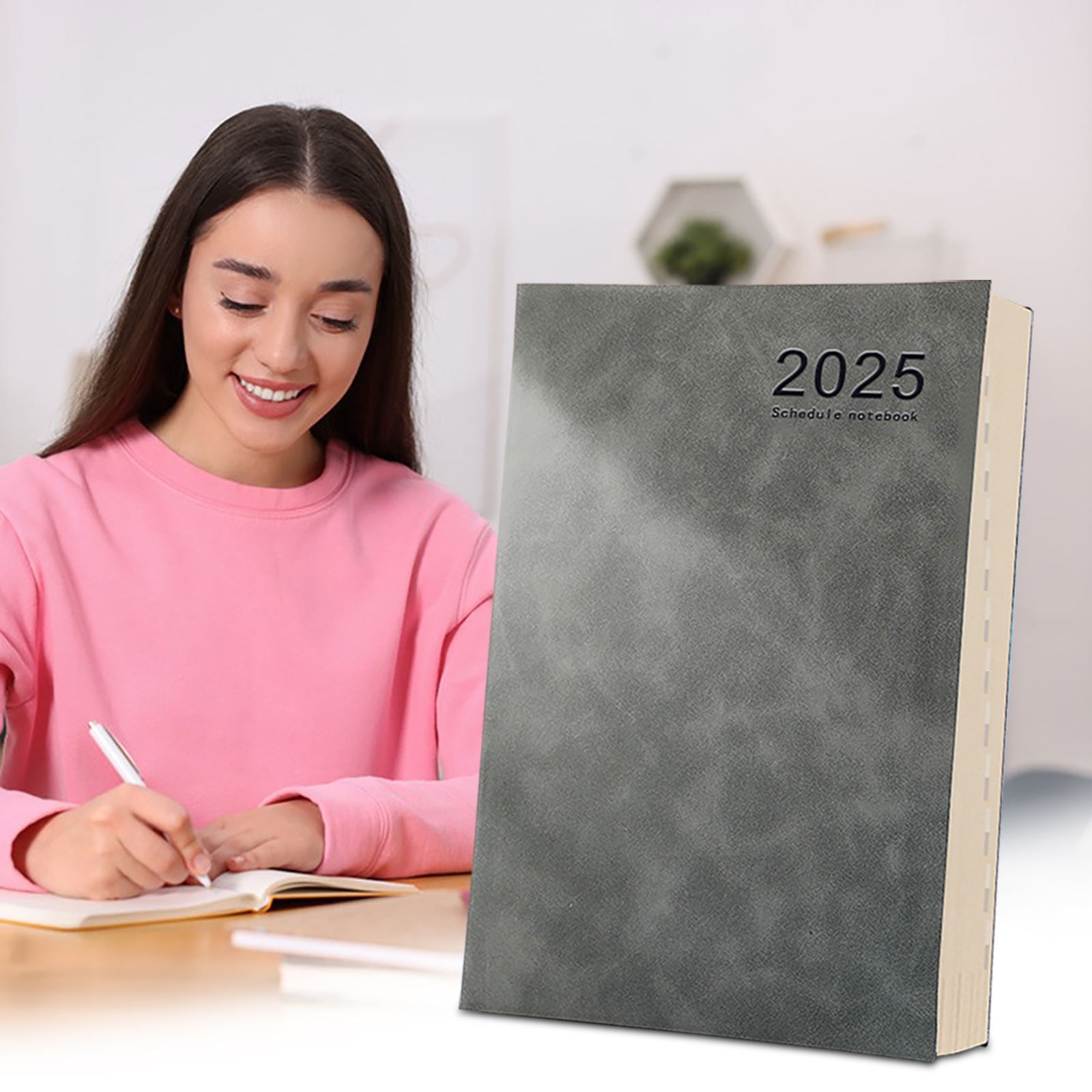 Weekly Planner Notebook Hardcover Calendar Planner With Monthly Tab 80Gsm Thick Paper Daily Planner 365-Day Office Plan