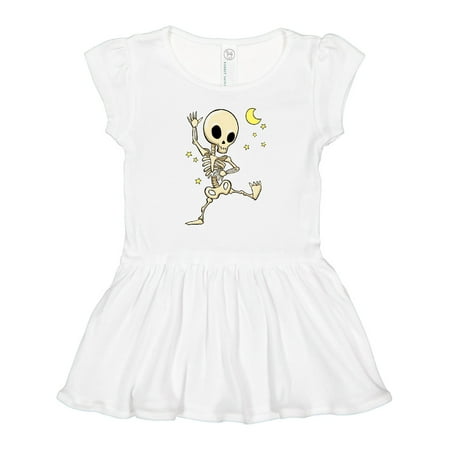 

Inktastic Cute Dancing Skeleton Gift Toddler Girl Dress