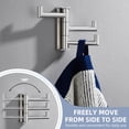 thumbnail image 5 of Swivel Towel Hook 3 Arms Foldable Stainless Steel Wall Mount Coat and Robe Hanger Brushed Nickel Finish Durable Bathroom Organizer, 5 of 6