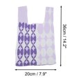 thumbnail image 4 of Unique Bargains 1 Pc Knitted Wrist Bag Star Gift Bag Purple, 4 of 5