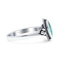 thumbnail image 2 of Vintage Style Marquise Fashion Simulated Turquoise Ring Band 925 Sterling Silver Size 7, 2 of 6