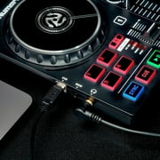 Numark Beginners Party Mix II DJ Controller Set with Built-In Lights, Mixer for Serato Lite