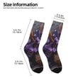 thumbnail image 2 of Fuzoiu Ornate Purple Floral Vase Print Kids Socks For Boys Girls,Grip Crew Socks with Non Slip,Lightweight Stretch Crew Socks,Toddlers Crew Boot Socks, 2 of 5