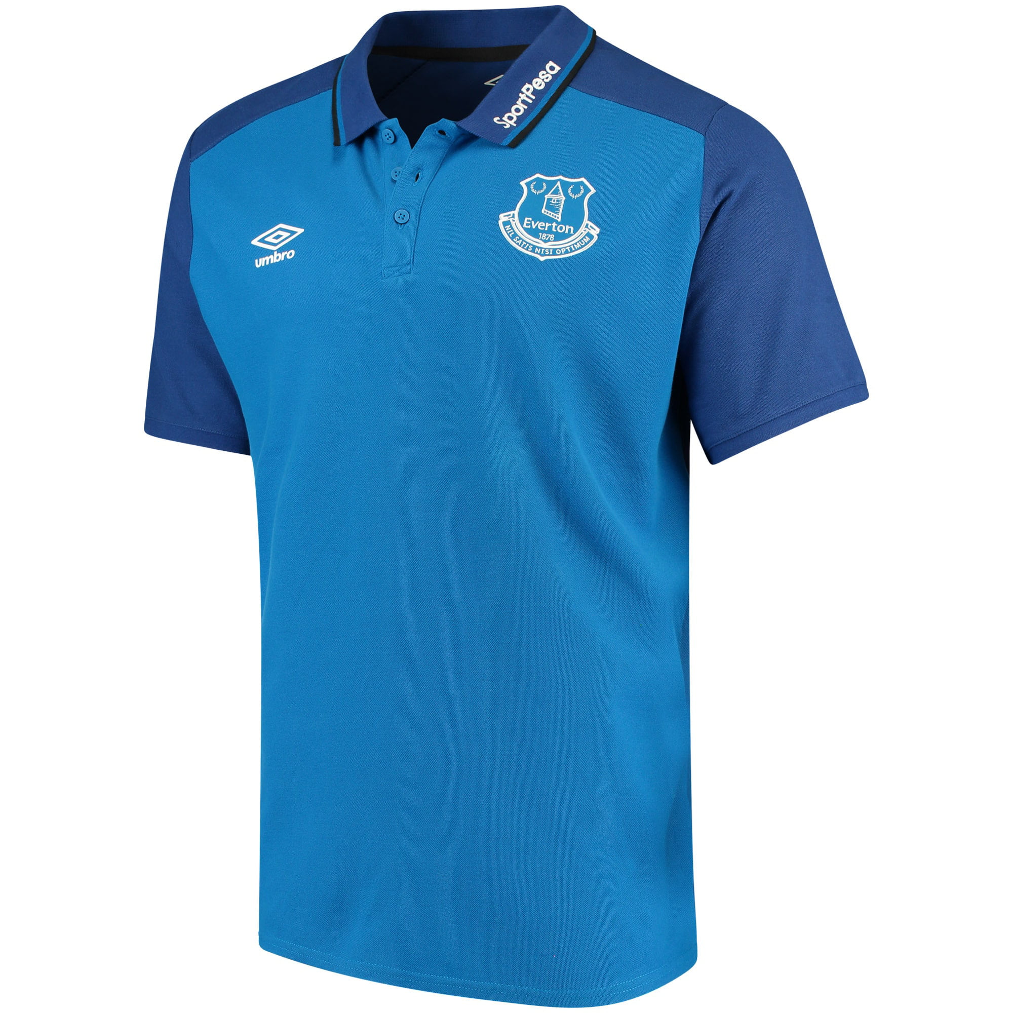 Everton Core Contrast Cuff and Collar Polo Shirt Tee Top Royal Mens Football Fan 