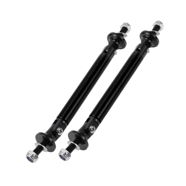 Unique Bargains 2pcs 75mm/2.95in Adjustable Front Bumper Lip Splitter Strut Support Bars Black