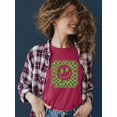 thumbnail image 2 of Keep Smiling Drip Face Crop Tee Women's -SelectDesign Designs, 2 of 4