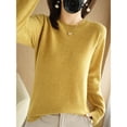 thumbnail image 3 of TYGHBN Women Casual Solid Color Bottoming Shirt Slim High Collar Knitted Long Sleeved Top Thermal Tops Women plus Women's Thermals Women's Thermal Shirts Cuddles Long Underwear Women Thermal, 3 of 4