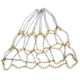 thumbnail image 3 of Red de baloncesto con cadena de metal, repuesto de red de baloncesto resistente (dorado y plateado), 3 of 7