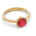 thumbnail image 3 of 2.00 Carat Stunning Round Cut Red Ruby Gemstone Anniversary Ring for Ladies Solid 14K Yellow Gold Size 10.5 by Diamond Capitals, 3 of 8