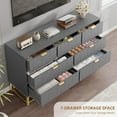 thumbnail image 5 of 7 Drawer Dresser for Bedroom Wood Dresser Chest Organizer with Metal Legs&Metal Handle Modern Nightstand for Bedroom, Living Room, Hallway, 5 of 6