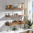 thumbnail image 5 of Northbeam Distressed Floating Shelf Set Hidden Storage Shelves Rustic 11.00 x 48.00 in, 3 Count, 5 of 6