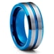 thumbnail image 1 of Anillo de fibra de carbono para boda de tungsteno con borde biselado de ranura de Color dorado de 8mm para hombre, anillo de acero inoxidable con rueda de engranaje Punk para hombre Tan Jianjun unisex, 1 of 2