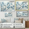 thumbnail image 4 of Designart "Blue And Grey Leaves In A Blossoming Scene I" Leaves Floater Framed Canvas Wall Art, 4 of 5