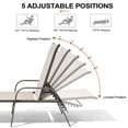 thumbnail image 4 of Crestlive 2-Piece Aluminum Patio Pool Chaise Lounge, 5-Position, Champagne, 4 of 8