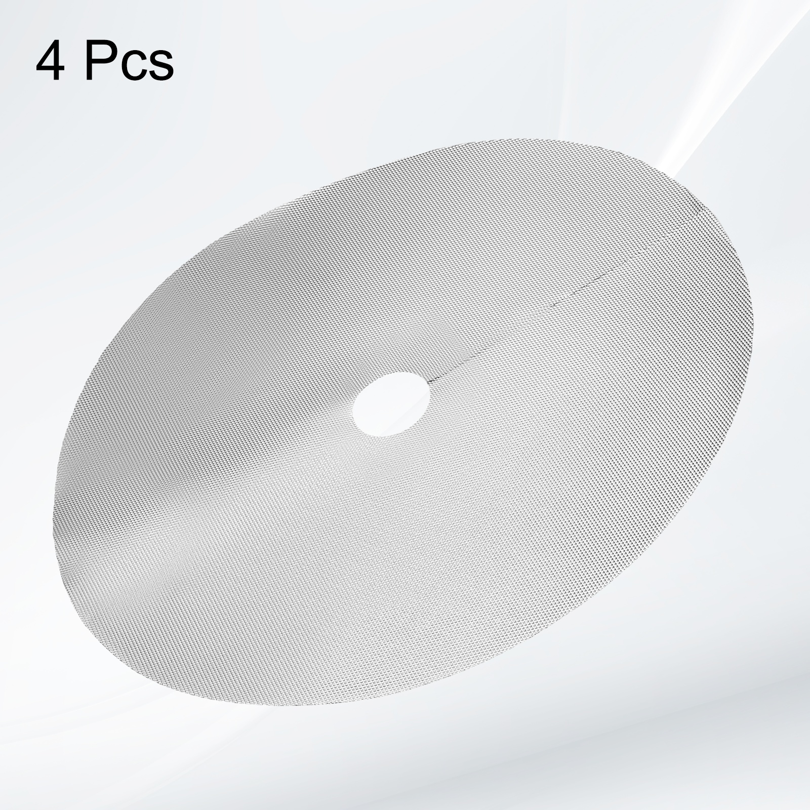 Uxcell 4pcs Tree Mulch Ring 24.4 Inch Non-Woven Round Tree Protector Weed Barrier Mat Plant Cover Rings for Weed Grass Control Root Protection, Silver