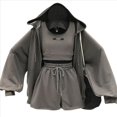 thumbnail image 3 of Conjuntos de Entrenamiento de 2 Piezas para Mujer, Conjuntos de Salón A Juego, Sudadera con Cremallera y Falda, Ropa de Gimnasio, Conjuntos de Yoga Gris L, 3 of 8