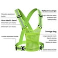 thumbnail image 3 of 3Pcs Multicolor Highlight Reflective Vest with Pocket Night Work Safety Vest Breathable Mesh Running Cycling Work Safety Jacket (green), 3 of 7