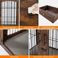 thumbnail image 4 of Dog Crate Furniture with 2 Drawers, 3-Doors Furniture Style Dog Crate Table, Indoor Dog Kennel Tv Stand,Dog House, Side End Table, 31.5"L*23.6"W*32"H/39.4"L*23.6"W*40"H, 4 of 8