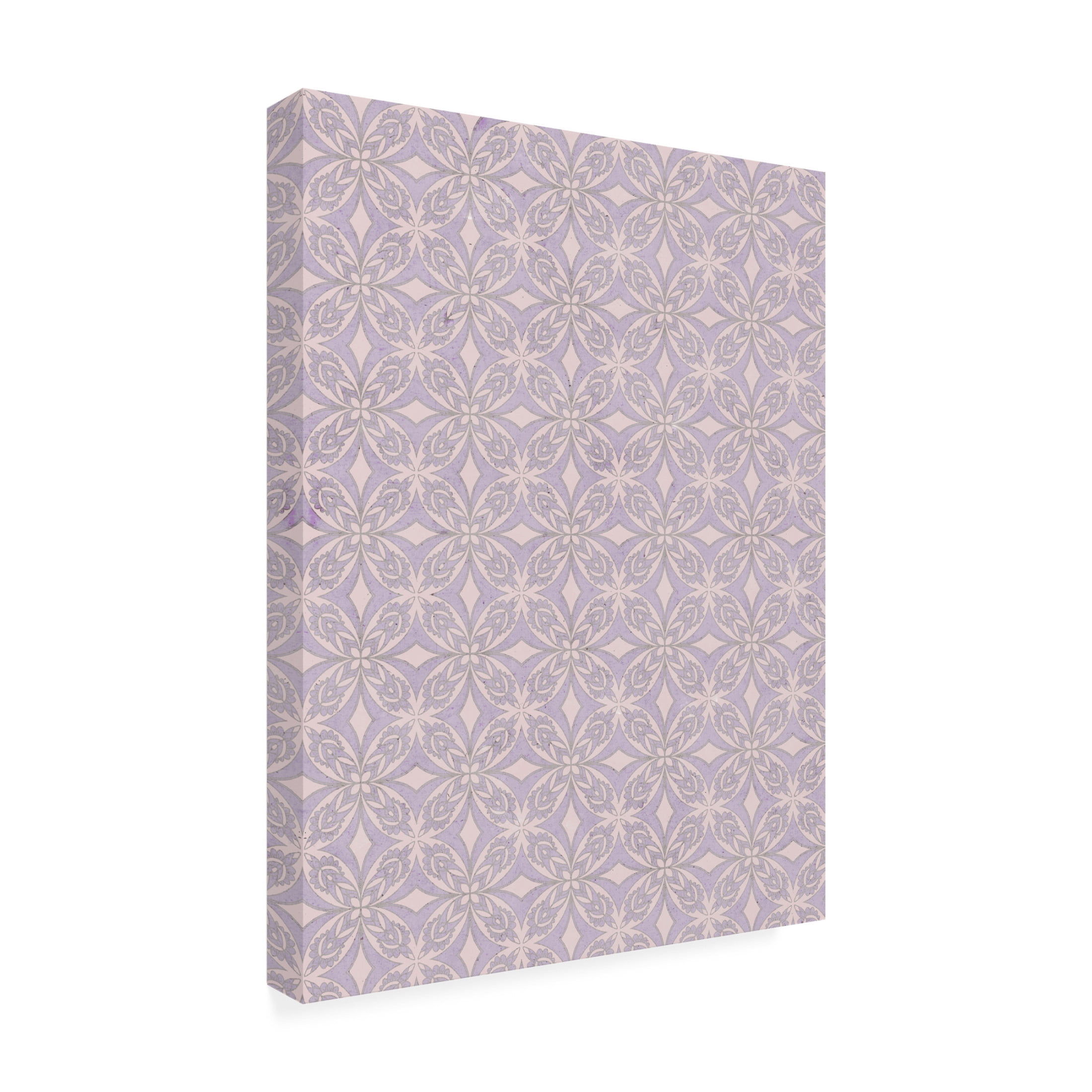 Canvas Wall Art - Treechild 'Geometric Purple Tile Pattern' Wall Art for Living Room, Bedroom, or Office D?cor by Trademark Fine Art - 24 x 32 Inches